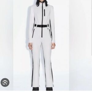 ZARA White Black Ski Jumpsuit NWT